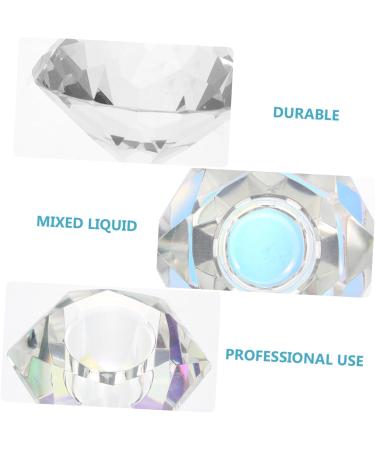 POPETPOP 1pc Nail Art Crystal Cup Glass Container with Lid Crystal Cup for Nails Dappen Dish Nail Tech Transparent Nail Polish Crystal Nail Art Cup White Crystal Vegetable Bowl With Cover 5.5x5.5cm White - Buy Online on SooperMarket.com
