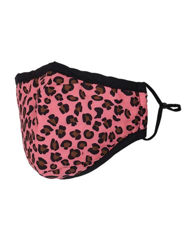Waschbar Wiederverwendbar 3 Schichten Baumwolle Tuch - Pink - Leopardenmuster One Size Fits Most