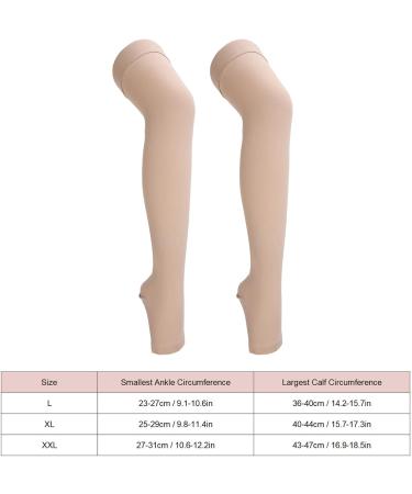 Women Thigh Socks High Compression Thigh Socks Open Toe Comfortable for Woman for Outside(XL) - Buy Online on SooperMarket.com