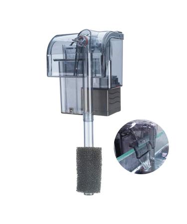 boxtech Aquarium Hang On Filter - Power Waterfall Suspension Oxygen Pump - Submersible Hanging Activated Carbon Biochemical Wall Mounted Fish Tank Filtration Water 5-10 Gal