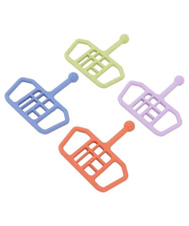 4pcs Football Grid Silicone Baby Teether Chew Toys - Easy Grip Infant Gift for Kids - Buy Online on SooperMarket.com