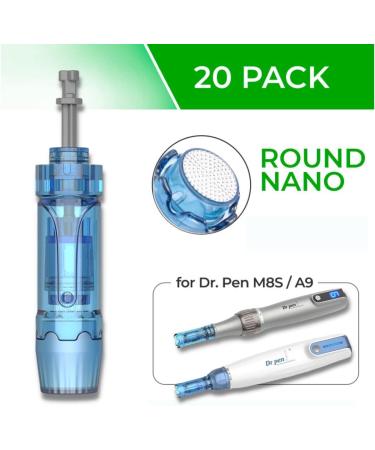 Dr. Pen Ultima M8S/A9 Replacement Cartridges (20 Pack) - 0.25mm Round Nano Bayonet Slot - Disposable Parts - Buy Online on SooperMarket.com