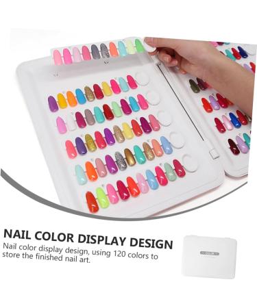 minkissy 1pc Nail Color Book Nail Color Chart Display Nail Color Display Board Salon Nail Color Plate Nail Polish Color Chart Nail Color Display Plate Accessories Manicure Abs White - Buy Online on SooperMarket.com