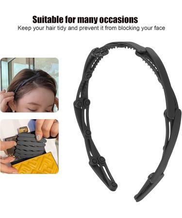 Foldable Headband Adjustable Headband Travel Headband Black Wave Hairband Headband Hair Accessories Headband(black) - Buy Online on SooperMarket.com