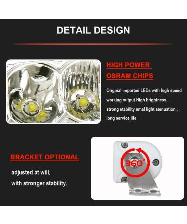 BiglionX 22 Waterproof LED Boat Light Bar - 200W 22000LM Spot&Flood Combo, Marine Grade IP68 Deck Yacht Headlights - 12V 24V - Buy Online on SooperMarket.com