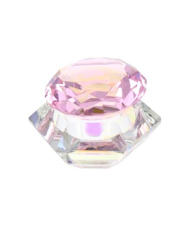 POPETPOP 1pc Nail Art Crystal Cup Glass Dappen Cup Small Clear Glass Crystal Cup Acrylic Powder Holder Nail Crystal Cup Nail Powder Mixing Cups Crystal Art Glass Care Jewelry Rack 7.5x6cm Pink