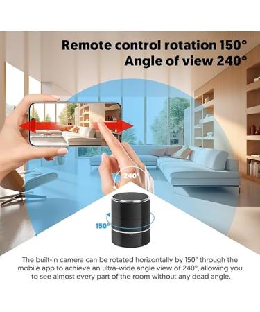 SOPKVL Spy Camera Hidden Camera Bluetooth Speaker with WiFi Live Viewing 240Â° Ultra Wide Angle and Motion Detection HD 1080P Nanny Cam Hidden Camera Camaras Espias Ocultas for Home Security - Buy Online on SooperMarket.com