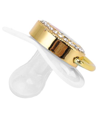 Bling Baby Pacifier - Silicone Soft Dummy Soother Teether Toy for Breastfeeding Babies 6-18 Months - With Clips - Perfect Baby Shower or Christmas Gift (White) - Buy Online on SooperMarket.com