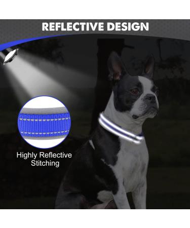 Buy Joytale Royal Blue Dog Collar - Softly Padded Neoprene for Medium Dogs | Nylon Reflective Wide Design - 1 Pack - Buy Online on SooperMarket.com