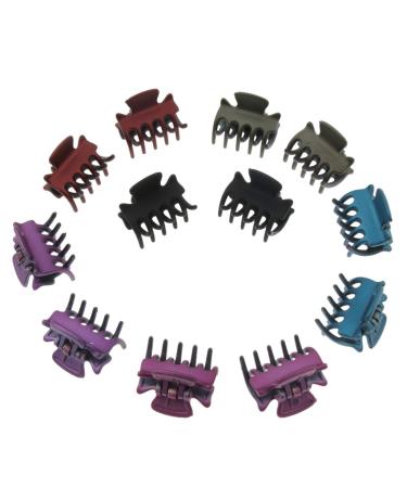 Fityle 12 Piece Resin Mini Hair Clip Set - Black Hair Claws & Accessories for All Hair Types | International Shipping - Buy Online on SooperMarket.com