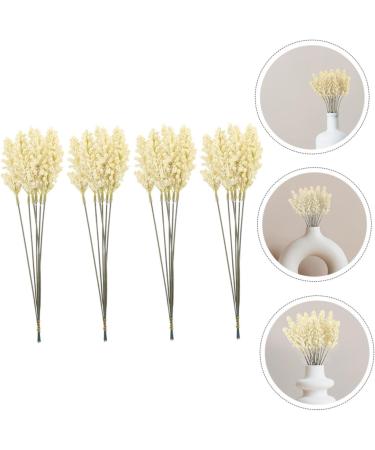 Amosfun 24pcs Wheat Ear Flower Silk Flower Office Decore Window Trim Decor for Living Room Fake Wheat Ear Wheat Decoration Natural Decorate Artificial Flower Straw Flower Arrangement Beige 30X1.5CM - Buy Online on SooperMarket.com