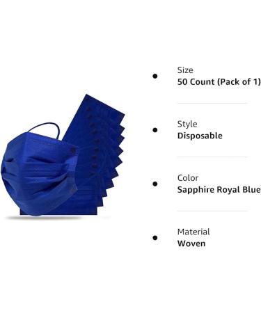 Everydayspecial Disposable Safety Mask - 3 Layer Protection - Sapphire Royal Blue - 50 pcs - Buy Online on SooperMarket.com