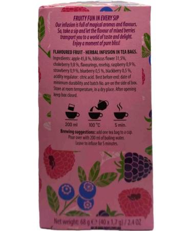 Loyd Tea 40 Teabag X4 Boxes Flavours Mixed Berries Pure Peppermint Pure Green Pure Chamomile 160 Total Herbal Infusion Green Tea Fruit - Buy Online on SooperMarket.com