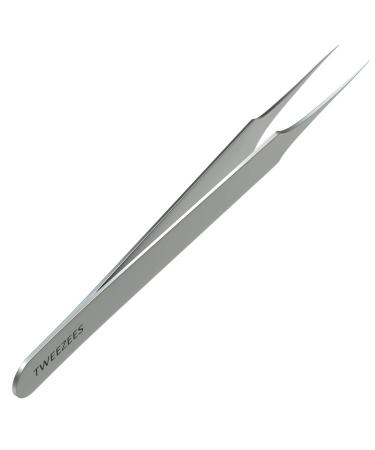 Ingrown Hair Tweezers | Pointed Tip | Precision Stainless Steel | Extra Sharp and Perfectly Aligned for Ingrown Hair Treatment & Splinter Removal For Men and Women | By Tweezees 1 Count (Pack of 1)