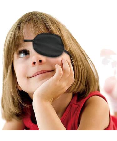 1PC Black Unisex Adult Adjustable Soft Eye Patch Silk Single Eye Mask Amblyopia Corrected Visual Recovery Eye Patches Full Cover for Lazy Eye Astigmatism Training Eye Care - Buy Online on SooperMarket.com