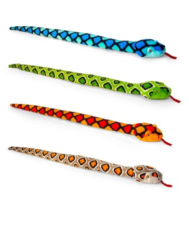 Deluxe Paws Plush Cuddly Soft Eco Toys 100% Recycled (Snakes 100cm (Random Colour))