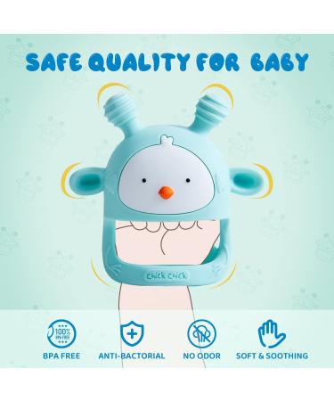 COZYPANDA Baby Teether - BPA Free Silicone Teething Toys for Babies 0-6 Months - Never Drop Teething Pacifier for Teething Relief (Green) - Buy Online on SooperMarket.com