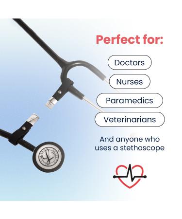 ScopePal Stethoscope Clip for Doctors & Nurses | Stethoscope Accessory Compatible with 3M Littmann Classic III, Lightweight II S.E | Black - Buy Online on SooperMarket.com