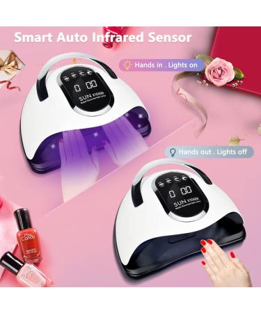 UV LED Nail Lamp 280W | Quick-Drying Nail Dryer with 66 LEDs Car Sensor & 4 Timer Settings - Portable & Spacious Nail Tool Set - Buy Online on SooperMarket.com