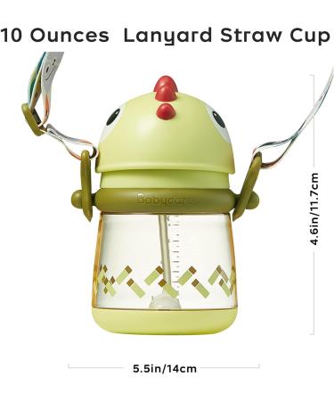 BC Babycare No Spill Straw Sippy Cup for Baby 1+ Year Old - Transition Weighted with Strap - 10oz Green - 1 Count - Buy Online on SooperMarket.com