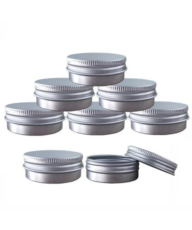 24 Pack 1 Oz Screw Top Aluminum Tin Cans - Storage Jars for Lip Balm, Cosmetic, Candles - Metal Containers with Screw Cap for Salve, Makeup, Tea - Buy Online on SooperMarket.com