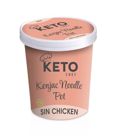 Keto Chef Vegan Konjac Noodles Pot Soup with Chicken Flavour Low in Fat Carbs & Sugar Suitable for Vegans Low Calorie Healthy Diet Meal | Ready to Eat Meal Pack of 12 (277g) No Chicken 277g (Pack of 12)