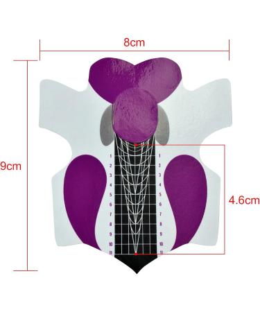 100Pcs Professional Stiletto Nail Forms | Nail Extension Guide | Self-Adhesive Sticker | HJ-NTF037 - Pack of 1 - Buy Online on SooperMarket.com