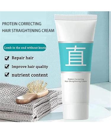 Protein Correcting Hair Straightening Cream Hair Straightening Treatment Cream For Curly Hair Nourishing Fast Smoothing Collagen Hair Straightener Cream For All Hair Types (3pcs) - Buy Online on SooperMarket.com