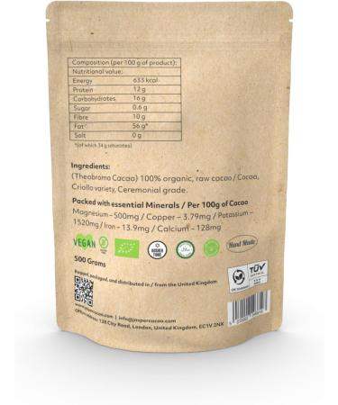 Peruvian Criollo Ceremonial Cacao - 250g by The Jasper Cacao Project - Buy Online on SooperMarket.com