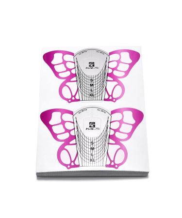 100pcs Butterfly Nail Forms Tips for Gel/Acrylic Extensions - Manicure Tool Set | International Shipping - Buy Online on SooperMarket.com