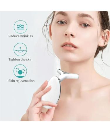 Nadove Micro-Glow Facial Nadove Micro Glow Face Sculptor Micro Glow Facial Machine Microcurrent Multifunctional Facial Massager Double Chin Eliminator (White+Red) - Buy Online on SooperMarket.com