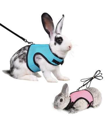 Soft rabbits dishes with leash 2 pieces of mesh rabbits dishes kitten pet pet dishes adjustable soft rabbit dishes with elastic pet jogging dishes leash
