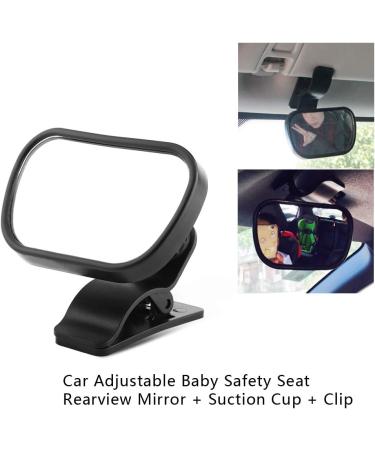Universal Adjustable Car Baby Rear View Safety Mirror - Suction Cup & Clip - Black | 1 Piece - Buy Online on SooperMarket.com