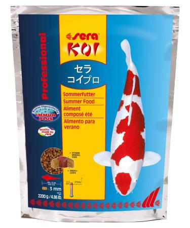 Sera Koi Professional Summer Food 2.2 kg - KoiFutter with the extra portion of energy at temperatures above 17 C feed with very high utilization lower water load & thus fewer algae