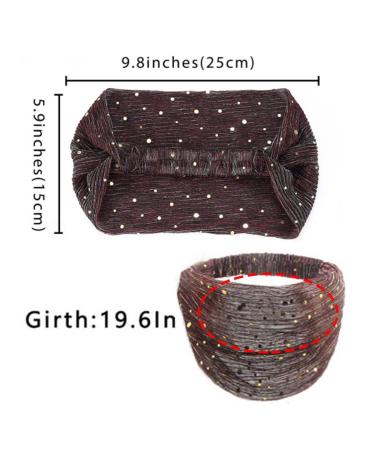 CAKURE Sequins Wide Headbands Pack of 3 - African Head Wraps for Women and Girls - Bling Boho Turban Hair Bands - Stretchy Scarf for Yoga, Running, Sports - Blue, Red, Black - Buy Online on SooperMarket.com