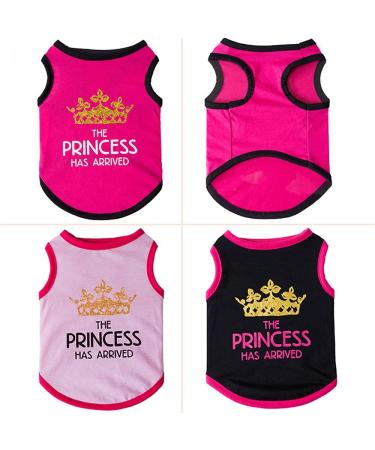 3-Pack Dog Clothing | Princess & Prince T-Shirts for Cats & Small to Medium Dogs - Cute Costumes - Buy Online on SooperMarket.com