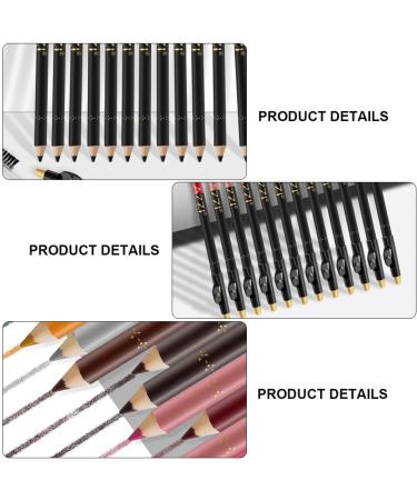 Gogogmee 12pcs Lip Liner Eyeliner Waterproof Suit Long Lasting Eyeliner Eye Makeup Pen Eyebrow Liner Wood - Buy Online on SooperMarket.com