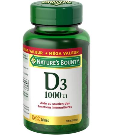 Nature's Bounty Vitamin D3 (1000IU 500 Softgels) and Vitamin B12 (1000mcg 100 Tablets) Bundle - Buy Online on SooperMarket.com