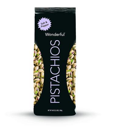 Wonderful Pistachios Salt and Pepper Flavor 48 Ounce Bag - PACK OF 2