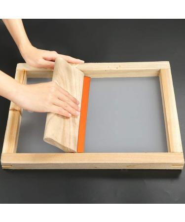 Caydo 2-Piece Screen Printing Squeegee Set - 75 Durometer Wooden Ink Scraper - 9.4 and 5.9 Inch Sizes - Buy Online on SooperMarket.com