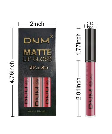 3Pcs Matte Ruby Red & Light Red Liquid Lipstick Set | Long Lasting & Waterproof Lip Gloss Gift | Matt Lipstick for Women - Set10 - Buy Online on SooperMarket.com