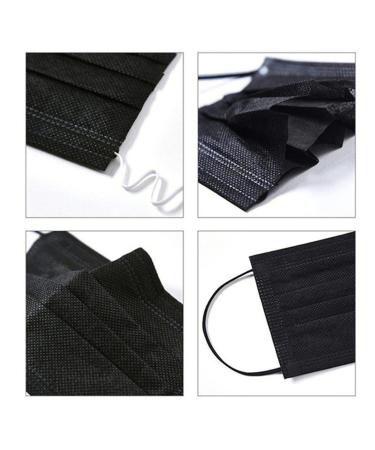 Kids Disposable Black Face Masks - 50 Pcs for Ages 4-12 | Breathable & Safe Toddler Masks - Buy Online on SooperMarket.com