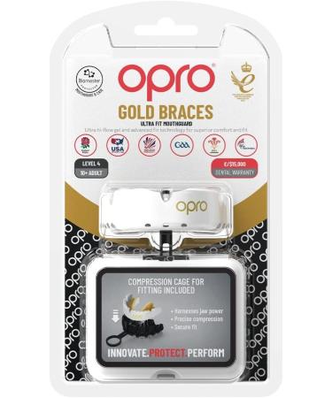 OPRO Gold Level DASS Control Mouthguard | Premium Sports Mouth Protection for Boxing Handball Martial Arts & Hockey - White - Buy Online on SooperMarket.com