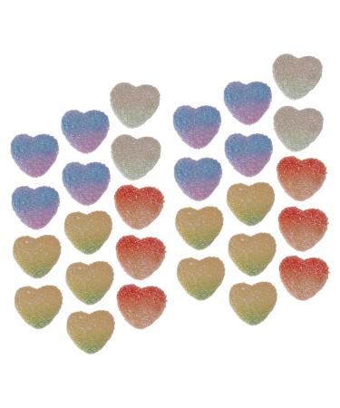 HEMOTON Fake Candies Bulk 50pcs Simulation Gummies Candy Models Candies Resin Decorations Fudge Simulated Soft Candy