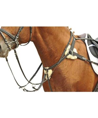 HKM breastplate with martingale lined with lambskin black M