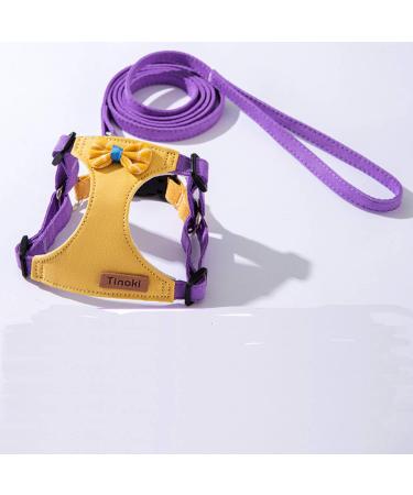 Fueegue Cat Harness with Leash Escape Proof Adjustable Soft for Cats and Dogs Puppy Harness Purple M