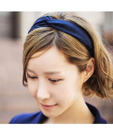 Yeshan Women's Silk Satin Criss Cross Headbands - Pack of 8 Mixed Colors - Buy Online on SooperMarket.com