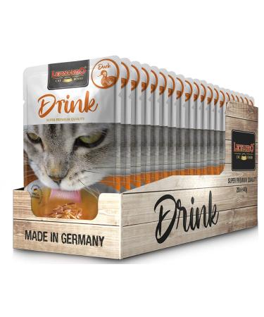 Leonardo Drink Duck 20x40g multipack variety duck Katz drink |Cereal -free meat broth with strips of meat |Supplementary feed for cats