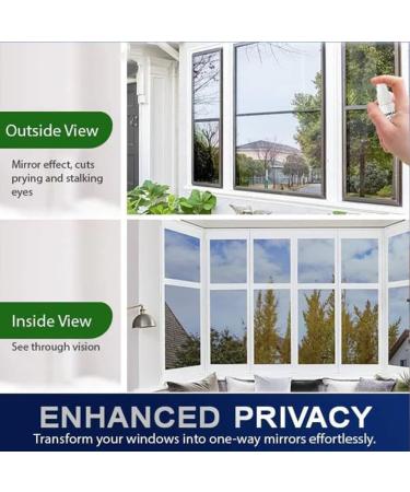 Nano Coating One Way Mirror Spray for Window Achieve The Effect Of A One-Way Mirror By Applying A Special Coating On Glass Surface For Privacy Protection (1pcs) - Buy Online on SooperMarket.com