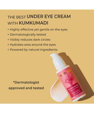 Kumkumadi Under Eye Cream for Dark Circles - 50ml | Natural Kumkumadi Tailam Oil for Men & Women | Brightening & Anti-Aging Solution - Buy Online on SooperMarket.com